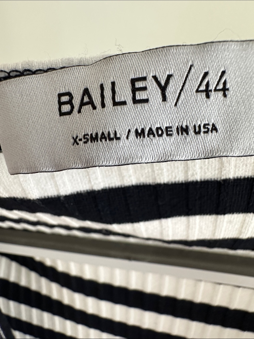 Bailey 44 Black & White Striped Wrap Dress - Picture 2 of 9